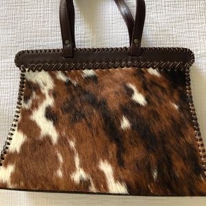 Calf and Leather handbag